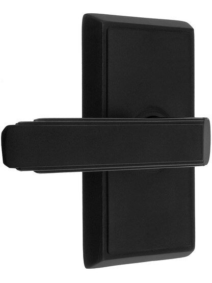 Providence Door Set With Milano Levers Left Hand in Matte Black with .